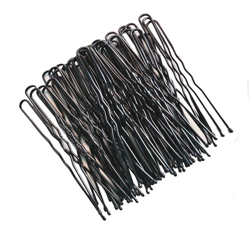 Lelines Leline's Black Hair Pins 50 Pieces U Shaped, Bun Hair Pin Kit for Women Girls, 2.4 inches - Image 1